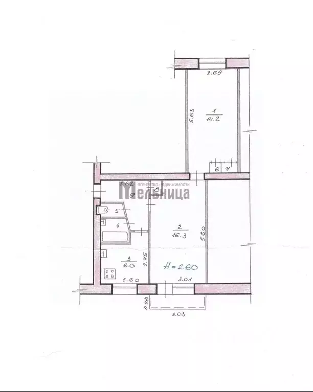 2-к кв. Волгоградская область, Волгоград ул. Таращанцев, 47 (45.6 м) - Фото 2