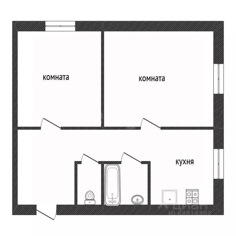 2-к кв. Ленинградская область, Киришский район, Пчевское с/пос, д. ... - Фото 1