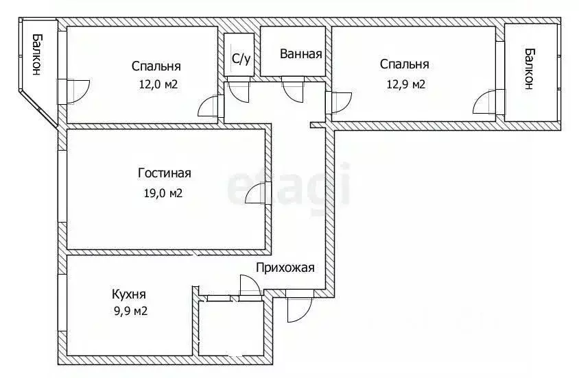 3-к кв. Красноярский край, Норильск наб. Урванцева, 23к2 (71.7 м) - Фото 1