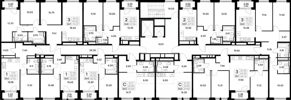 2-к кв. Владимирская область, Владимир GloraX Октябрьский жилой ... - Фото 2