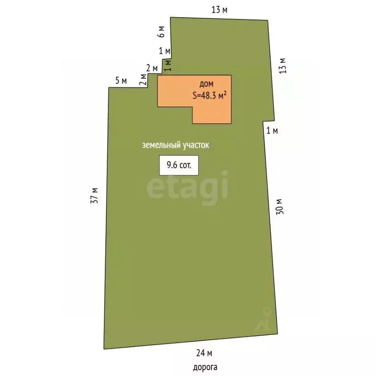 Дом в Свердловская область, Тугулым пгт ул. Дорожная (48 м) - Фото 1