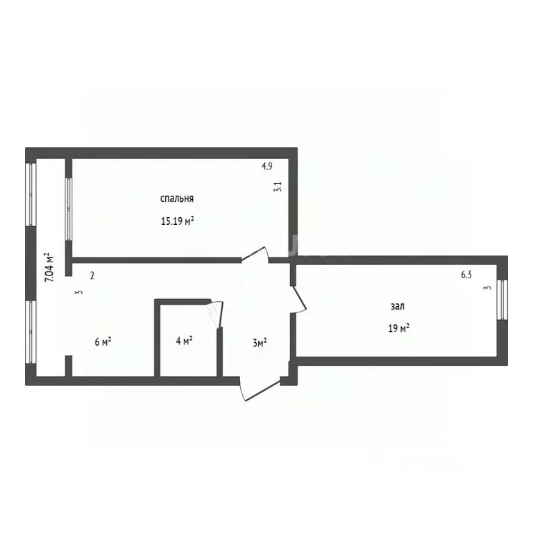 2-к кв. Дагестан, Дербент ул. Х. Тагиева, 33 (55.0 м) - Фото 2