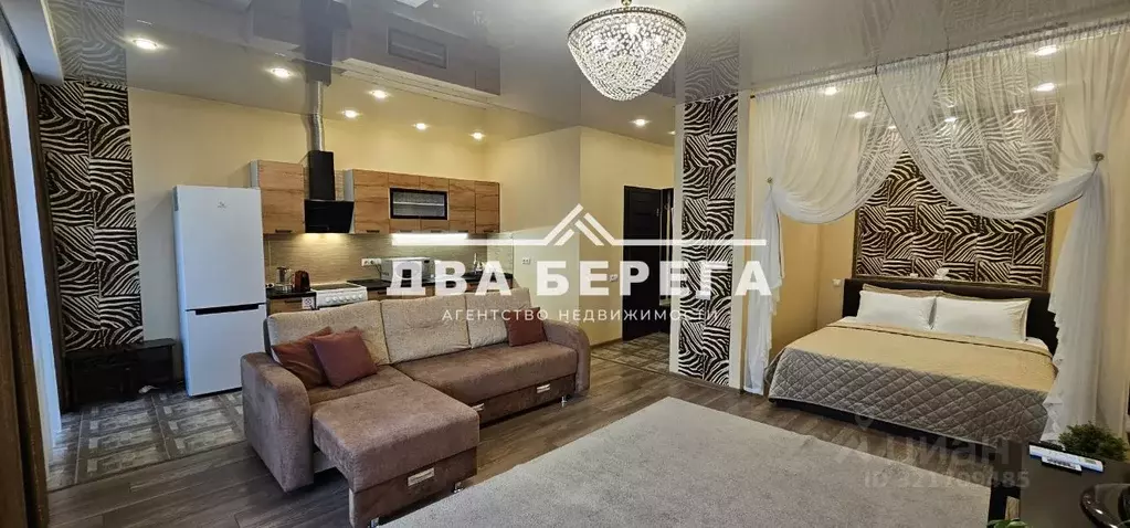 Студия Омская область, Омск ул. Перелета, 27 (42.0 м) - Фото 1