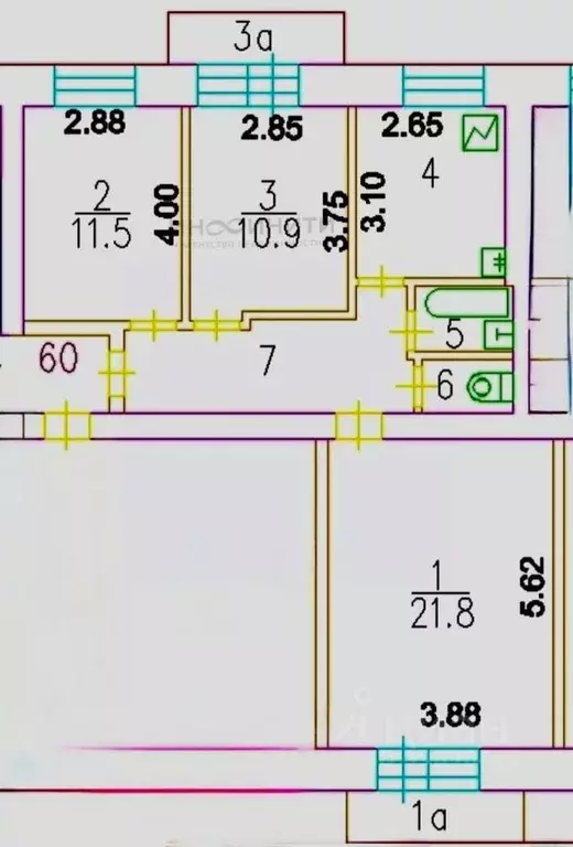 3-к кв. Москва Фестивальная ул., 7 (65.0 м) - Фото 1