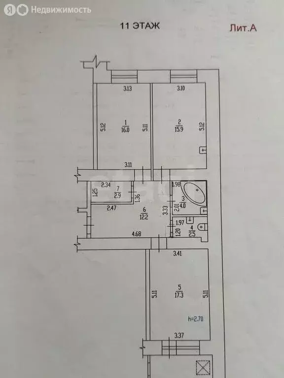 2-комнатная квартира: Барнаул, Балтийская улица, 12 (70.8 м) - Фото 1