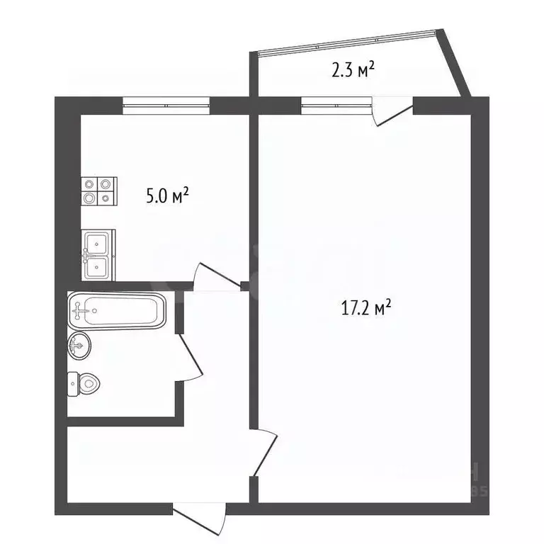 1-к кв. Самарская область, Самара ул. Георгия Димитрова, 18 (29.8 м) - Фото 1