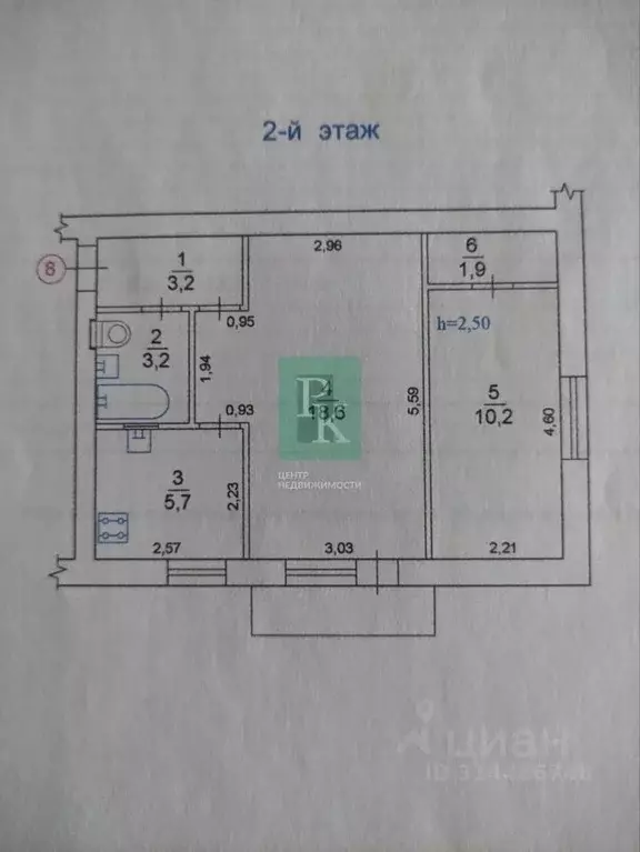 Комната Севастополь ул. Академика Крылова, 9 (10.2 м) - Фото 2