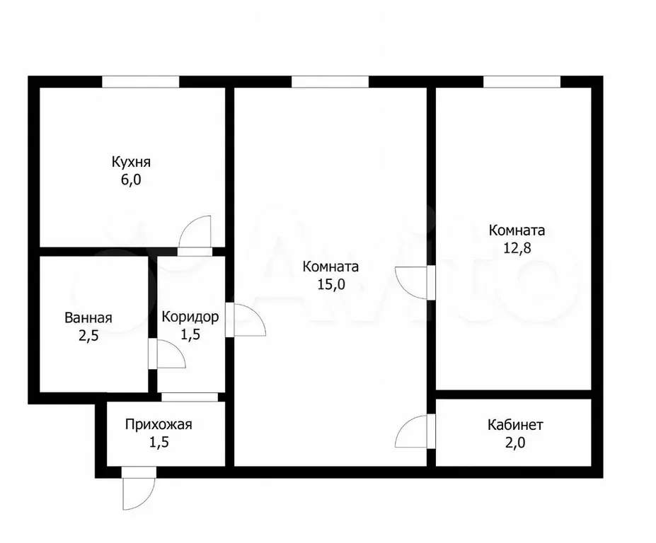2-к. квартира, 41 м, 1/5 эт. - Фото 0