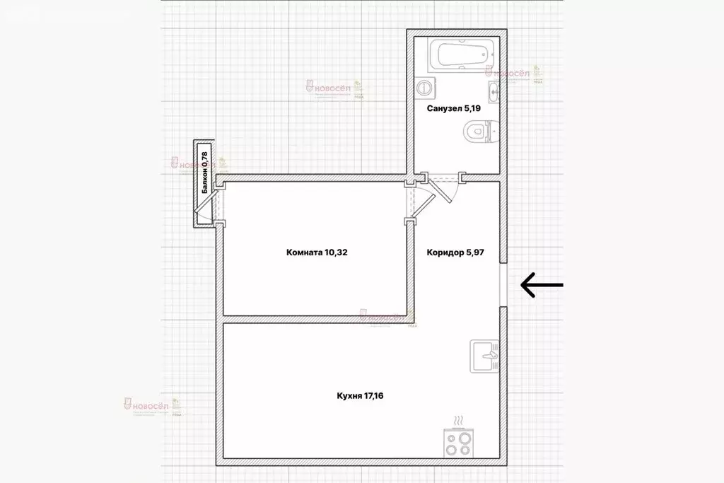 1-комнатная квартира: Екатеринбург, улица Чемпионов, 4 (38.6 м) - Фото 1