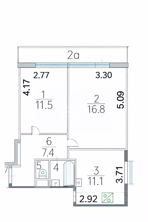 2-к кв. Москва ул. 2-я Марьиной рощи, 16 (50.8 м) - Фото 2