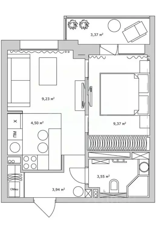 1-к кв. Татарстан, Пестречинский район, Кощаковское с/пос, д. Царево ... - Фото 2