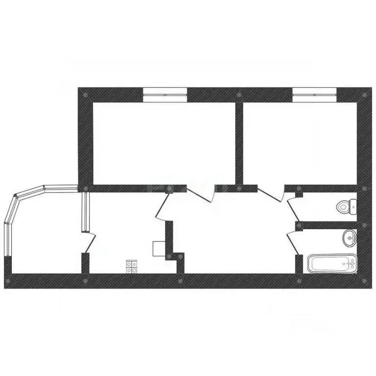 2-к кв. Смоленская область, Смоленск Кловская ул., 27а (62.4 м) - Фото 1