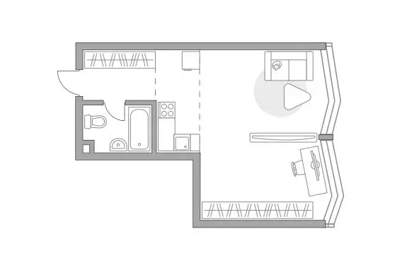 1-комнатная квартира: Москва, ул. Народного Ополчения (40.58 м) - Фото 1