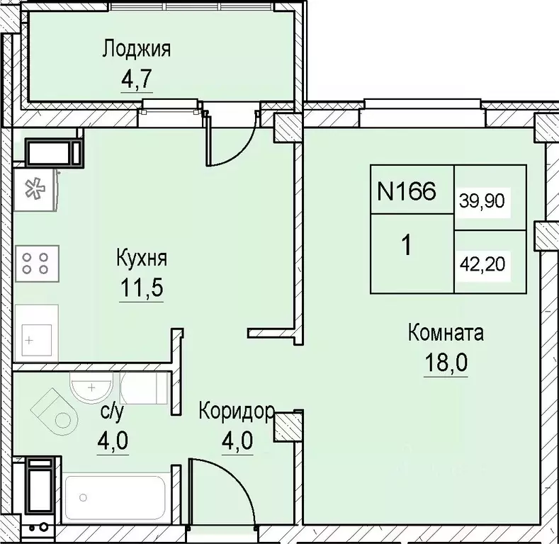 1-к кв. Нижегородская область, Нижний Новгород ул. Июльских Дней (39.9 ... - Фото 0