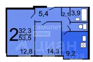 2-к кв. Москва Борисовский проезд, 38к1 (54.0 м) - Фото 2