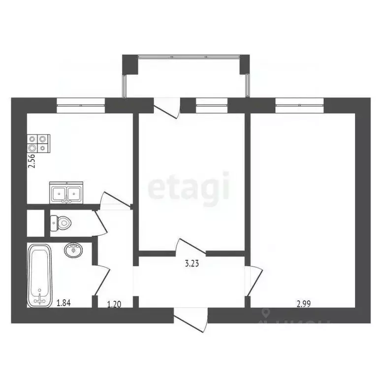 2-к кв. Москва Новопесчаная ул., 4К1 (51.0 м) - Фото 1