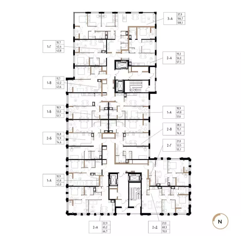 2-комнатная квартира: Череповец, Рыбинская улица, 69 (55.1 м) - Фото 2