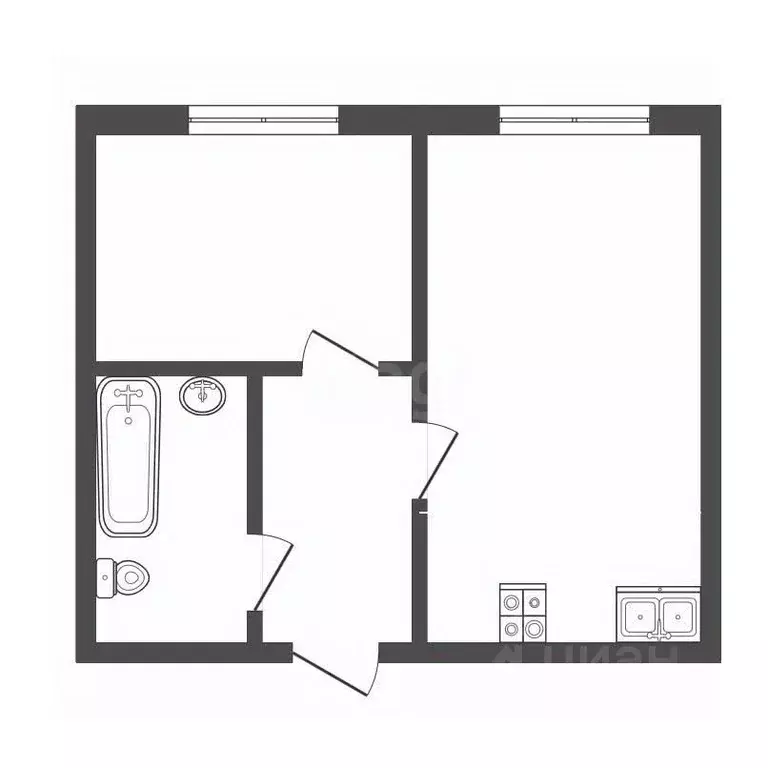2-к кв. Москва ул. Адмирала Корнилова, 76к1 (35.0 м) - Фото 2