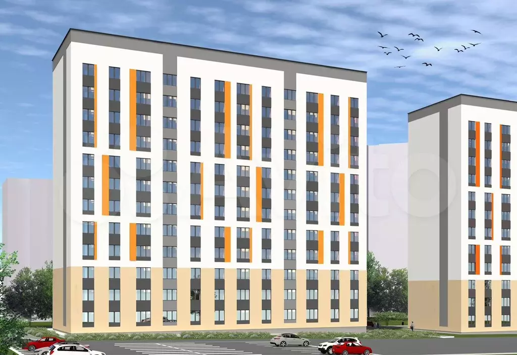 2-к. квартира, 65,4 м, 3/12 эт. - Фото 0