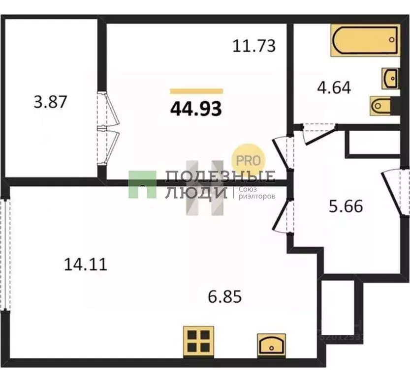 2-к кв. удмуртия, ижевск ул. шишкина, 28 (39.45 м) - Фото 1