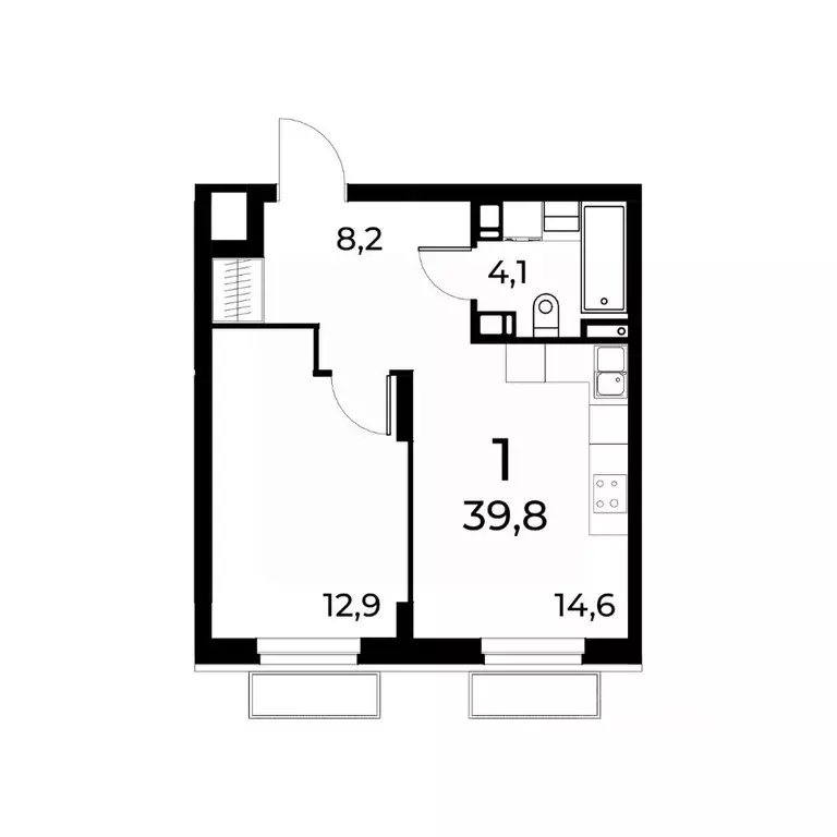 1-к кв. Нижегородская область, Нижний Новгород ул. Усиевича (39.8 м) - Фото 1
