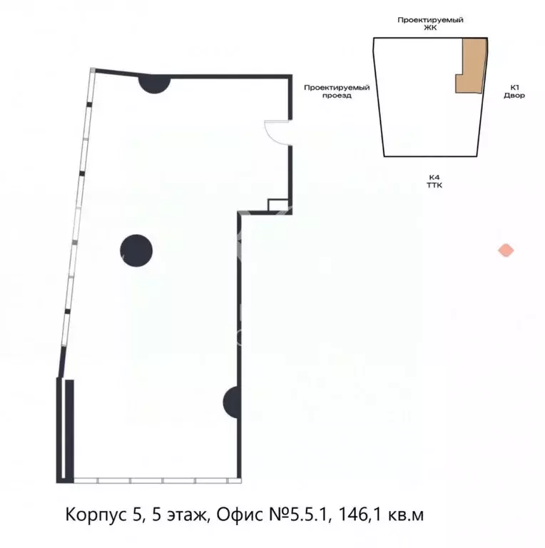 Офис в Москва Рижская пл., 3 (146 м) - Фото 2