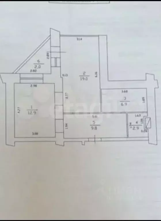 1-к кв. Татарстан, Казань Даурская ул., 22 (50.4 м) - Фото 2