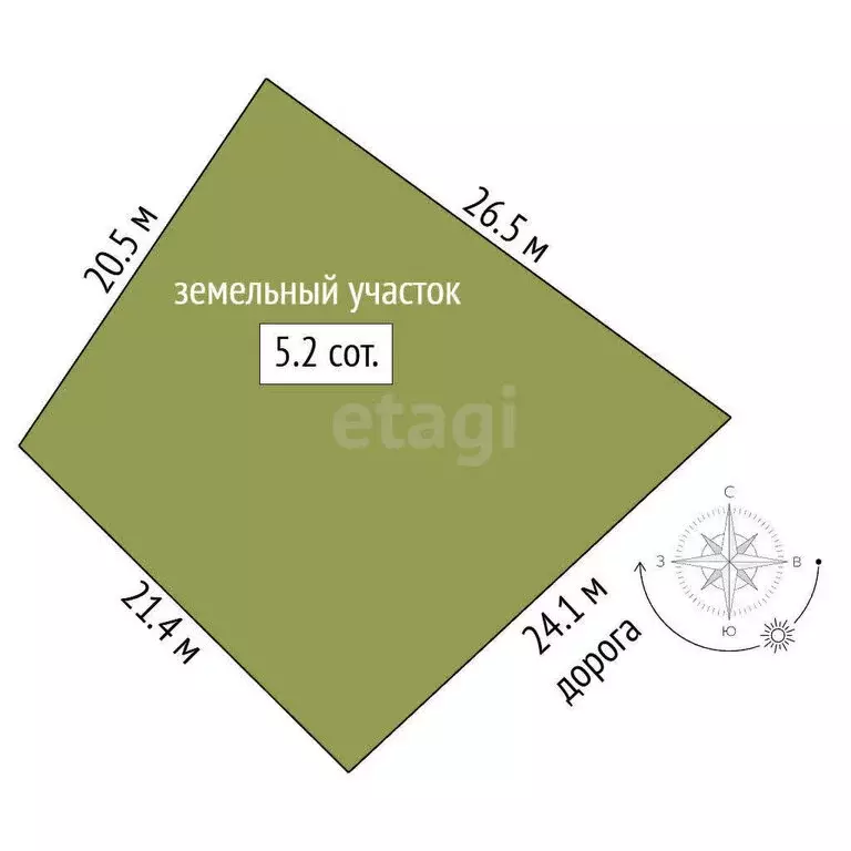 Участок в Краснокаменка, улица имени Исмаила Гаспринского (5.25 м) - Фото 1