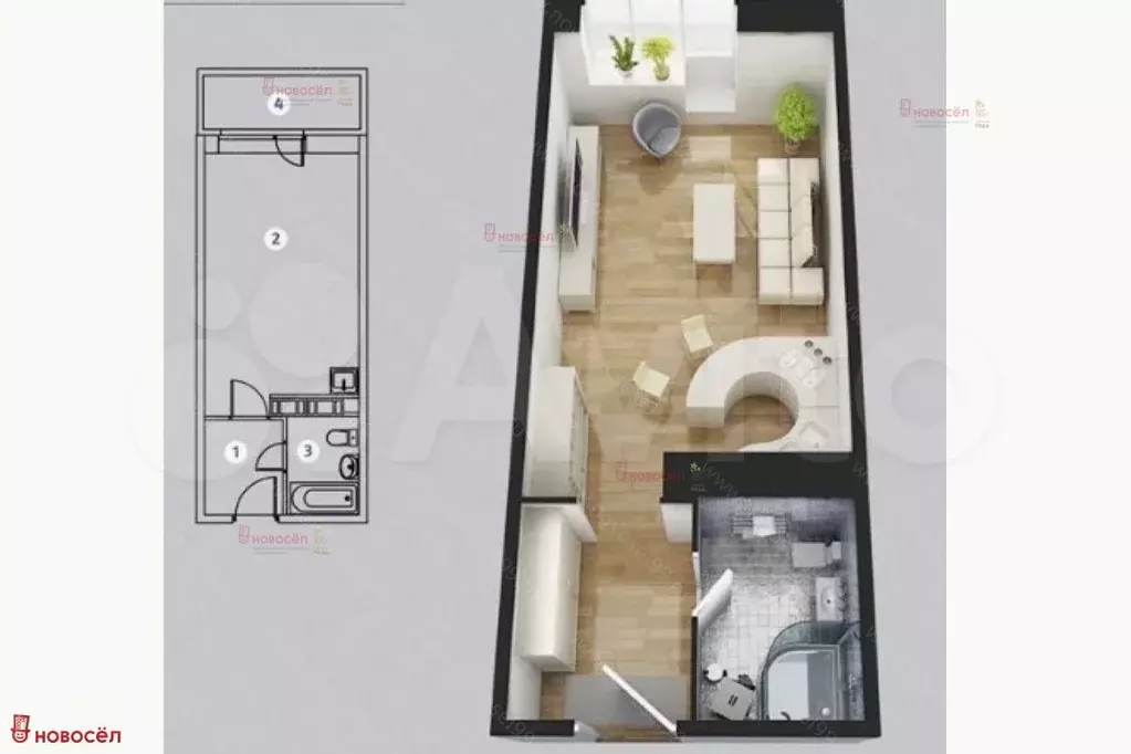 Квартира-студия, 28 м, 7/16 эт. - Фото 0