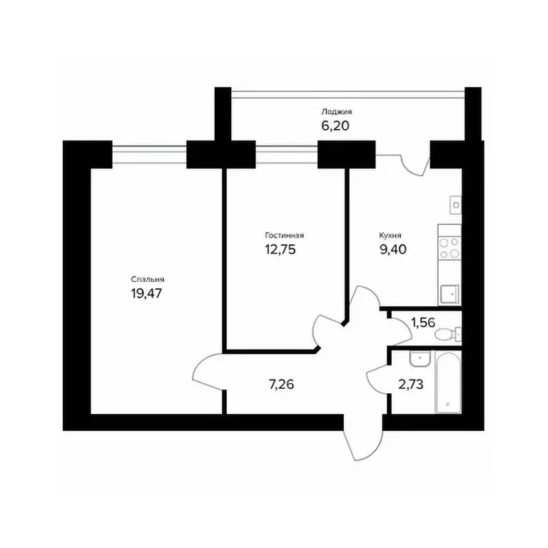 2-к кв. Ярославская область, Ярославль пос. Норское, Норские ... - Фото 1