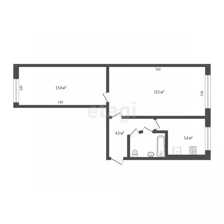 2-к кв. Камчатский край, Петропавловск-Камчатский ул. Академика ... - Фото 2