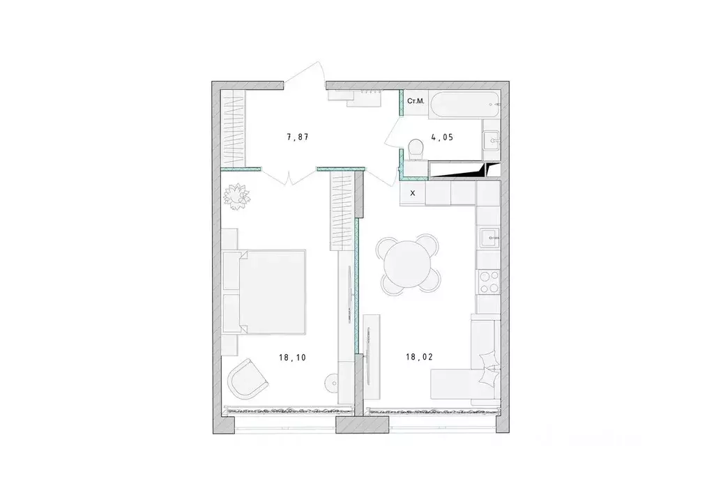 1-к кв. Московская область, Пушкино Ярославское ш., 194 (48.0 м) - Фото 1