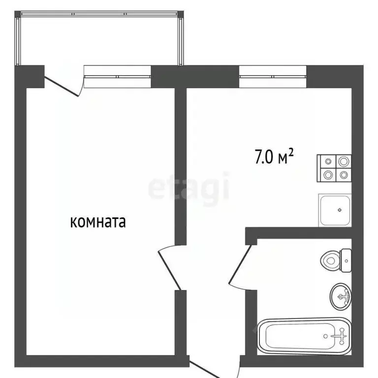 1-к кв. Ямало-Ненецкий АО, Муравленко ул. Ленина, 62 (34.1 м) - Фото 1