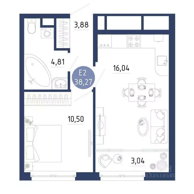 1-к кв. Рязанская область, Рязанский муниципальный округ, с. Дядьково ... - Фото 1