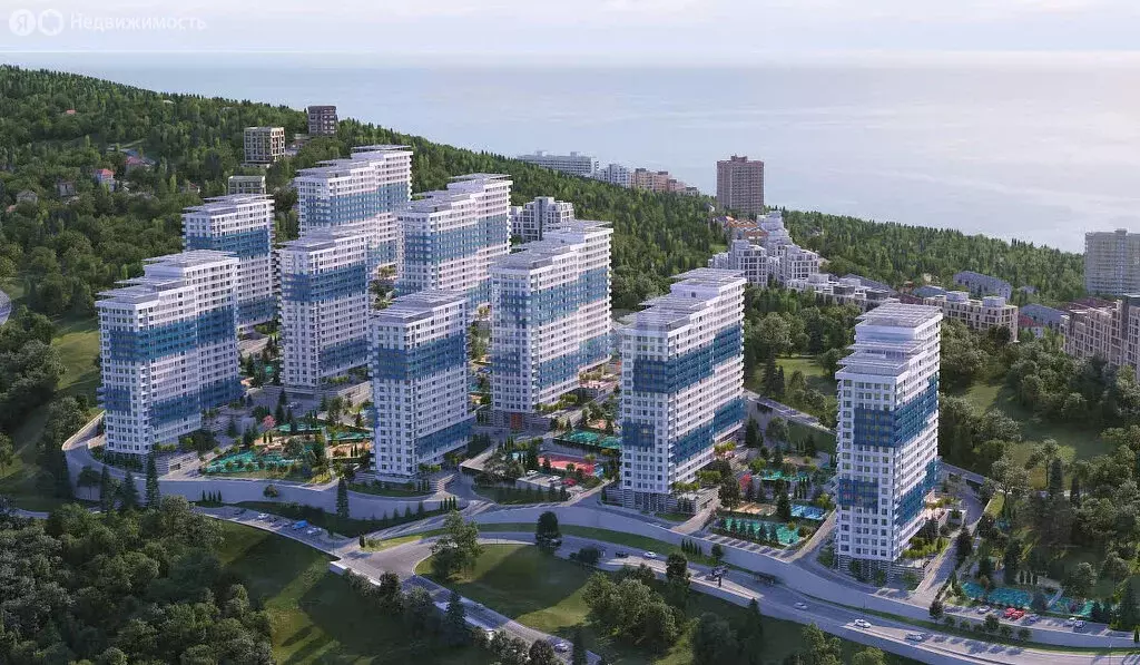 Квартира-студия: Сочи, микрорайон Бытха, Ясногорская улица, 16/2к1 ... - Фото 1