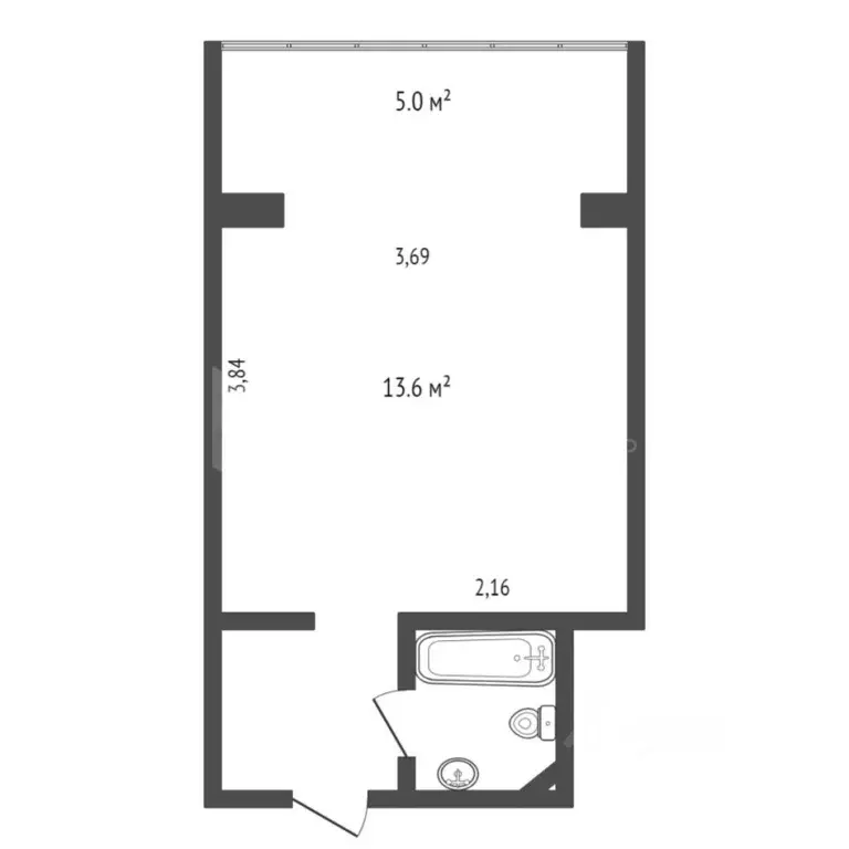Студия Тюменская область, Тюмень Олимпийская ул., 22 (17.0 м) - Фото 2