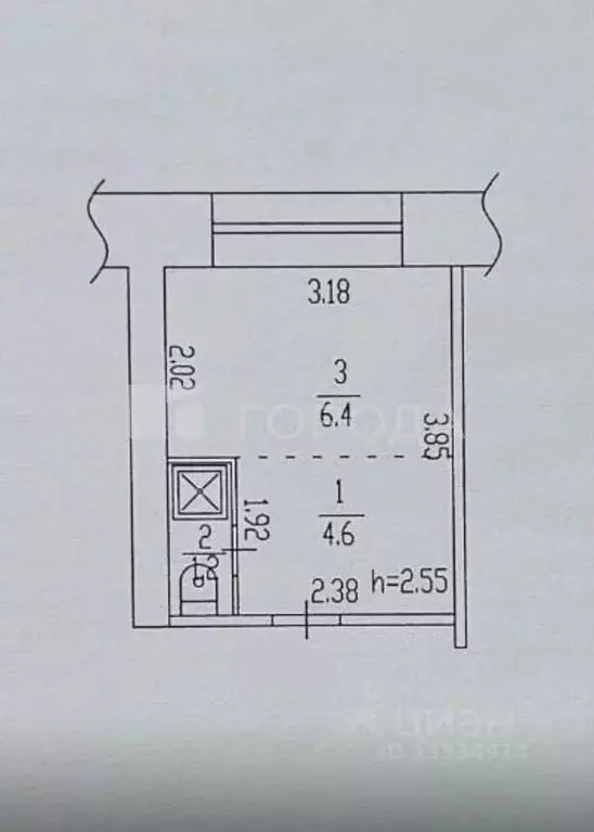 Студия Алтайский край, Барнаул ул. Петра Сухова, 9А/2 (12.0 м) - Фото 1