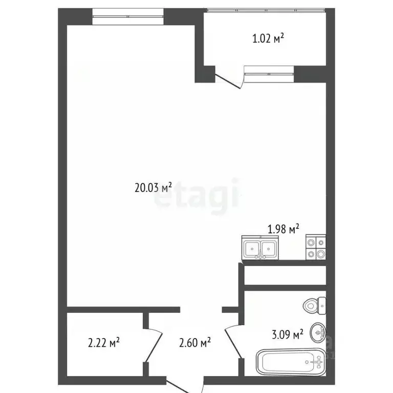 1-к кв. Московская область, Балашиха ул. Яганова, 8 (32.0 м) - Фото 2