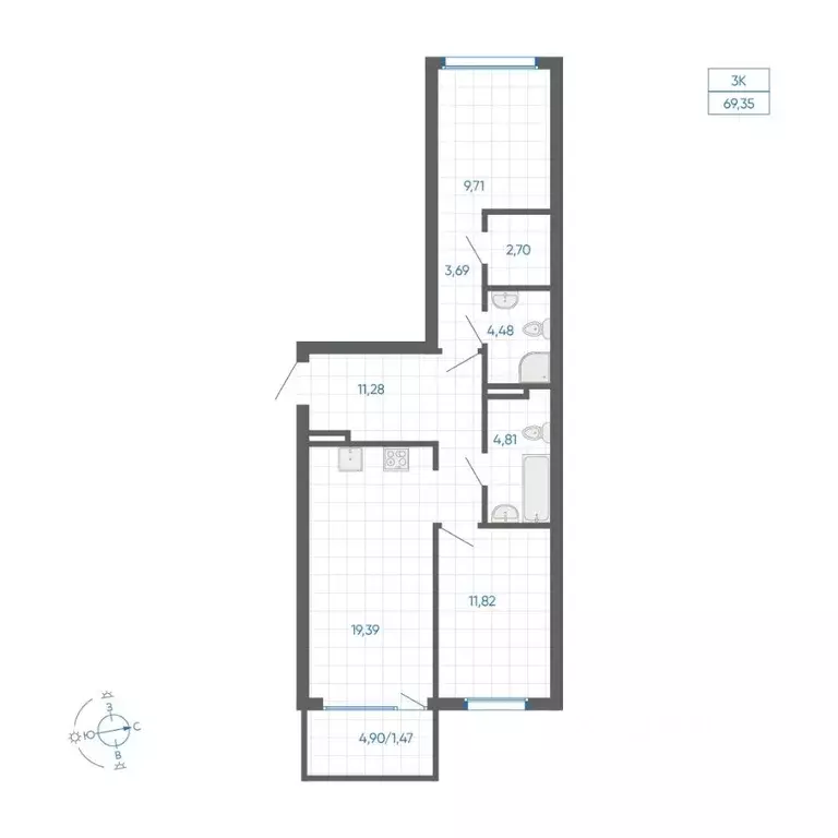 2-к кв. Челябинская область, Челябинский городской округ, пос. ... - Фото 0