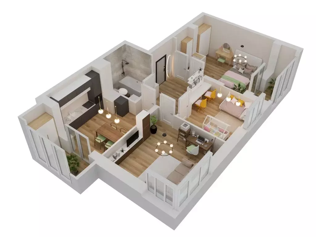3-комнатная квартира: Казань, ЖК Мечта, 5 (81.27 м) - Фото 1
