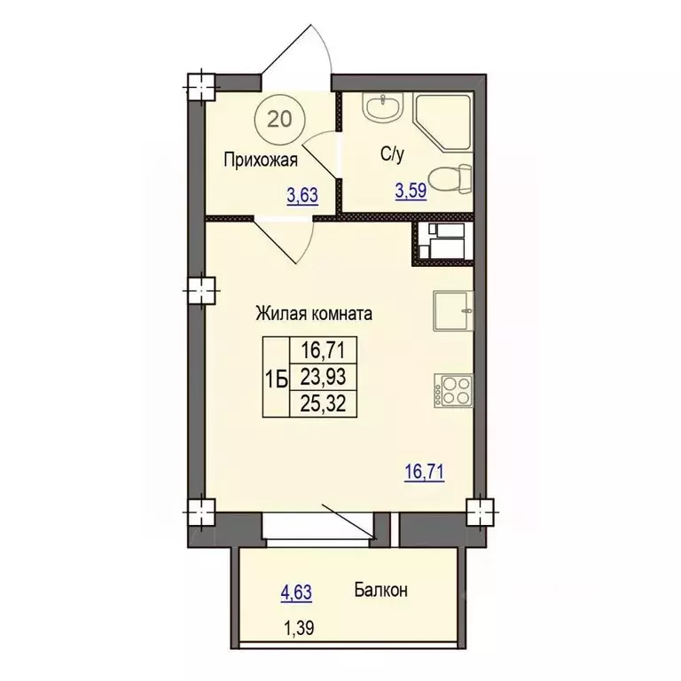 1-к кв. Псковская область, Псковский район, Завеличенская волость, д. ... - Фото 1