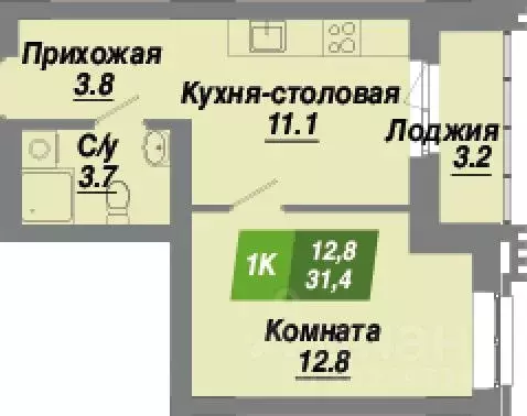 1-к кв. Новосибирская область, Новосибирск Калининский квартал жилой ... - Фото 1