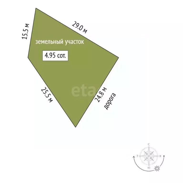 Участок в Севастополь ул. Курчатова, 19/7 (4.95 сот.) - Фото 2