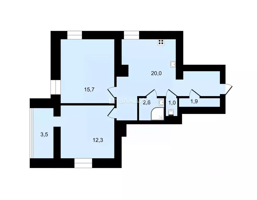 2-к кв. Санкт-Петербург просп. Художников, 35 (53.5 м) - Фото 1