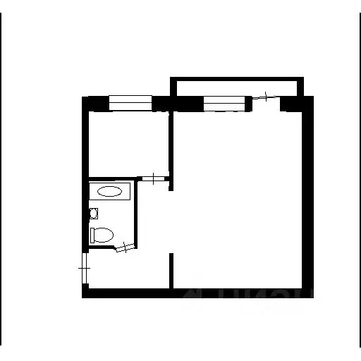 1-к кв. Коми, Сыктывкар ул. Славы, 14 (33.3 м) - Фото 1