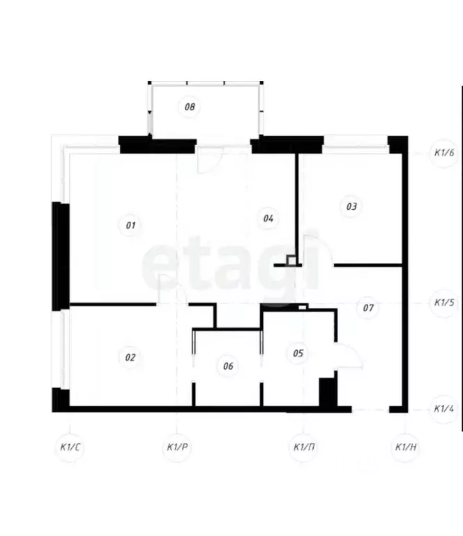 3-к кв. Татарстан, Казань ул. Гаврилова, 7к1 (63.51 м) - Фото 2