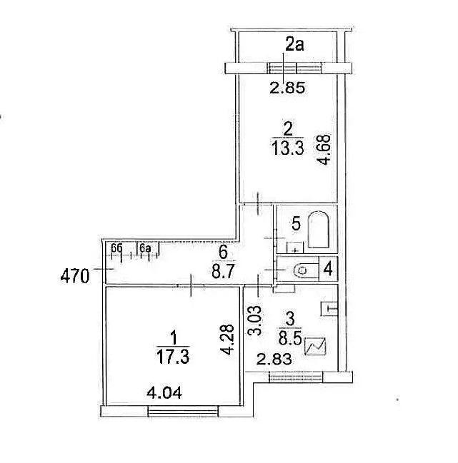 2-комнатная квартира: Москва, Коломенская улица, 15к1 (53 м) - Фото 1