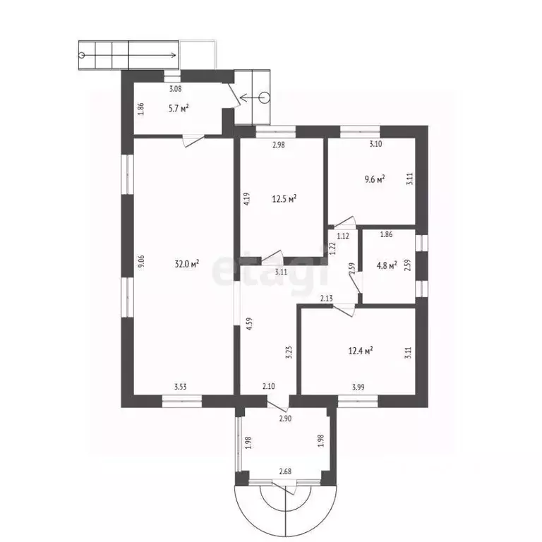 Дом в Тюменская область, Тюменский муниципальный округ, д. Елань ул. ... - Фото 1
