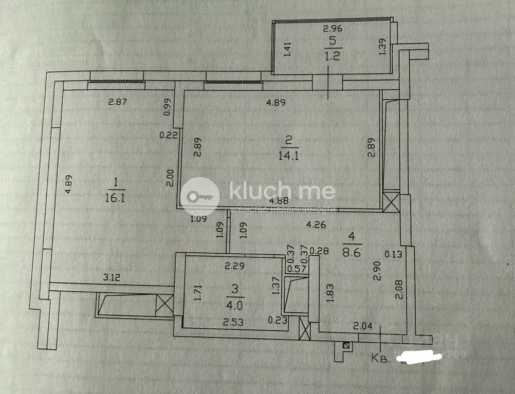 2-к кв. Татарстан, Казань ул. Рауиса Гареева, 103 (44.0 м) - Фото 0