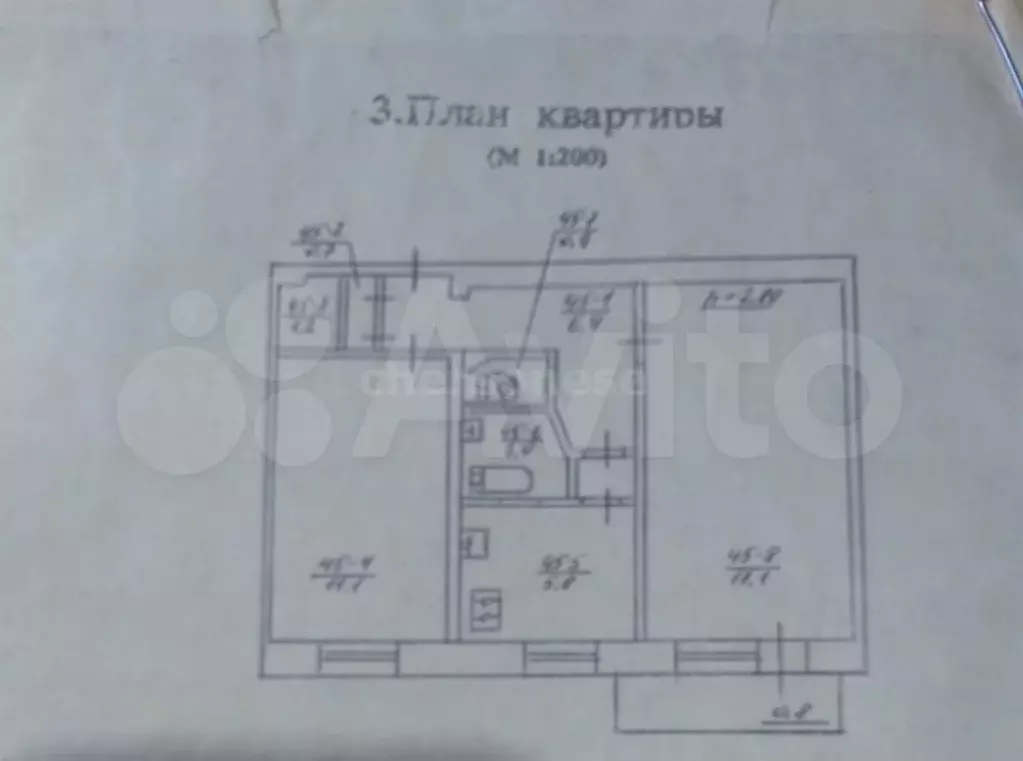 2-к. квартира, 45 м, 2/5 эт. - Фото 0